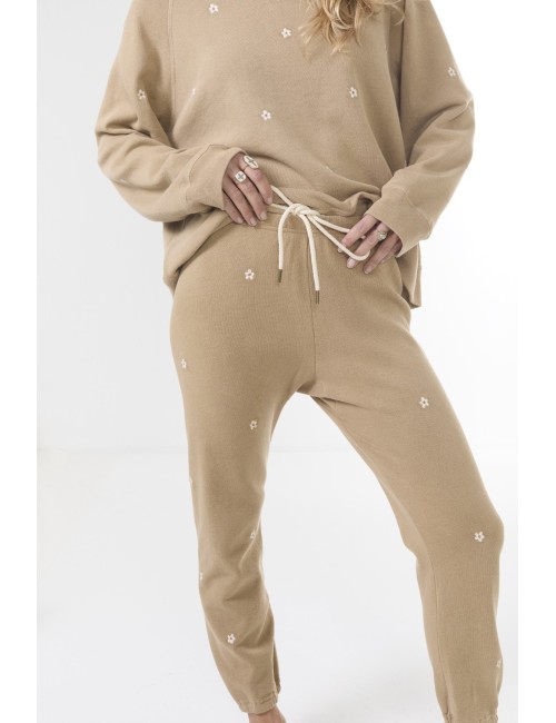 THE STADIUM Sweatpants W/ Daisy Embroidery