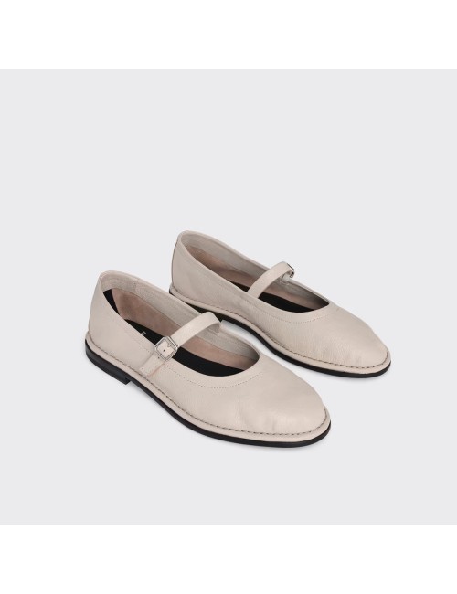 Ballerines TRISH Grainé - Blanc cassé