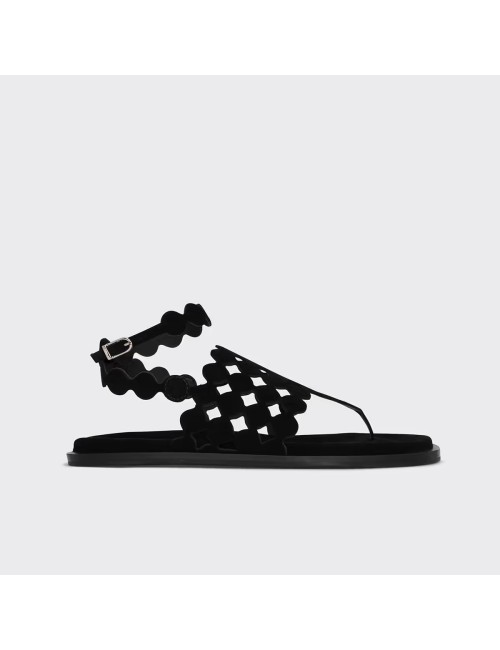 Sandales MINI-BULLES Suede - Noir