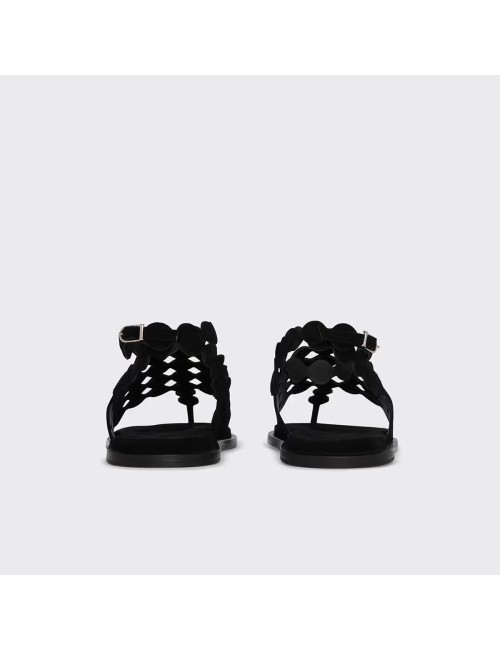 Sandales MINI-BULLES Suede - Noir