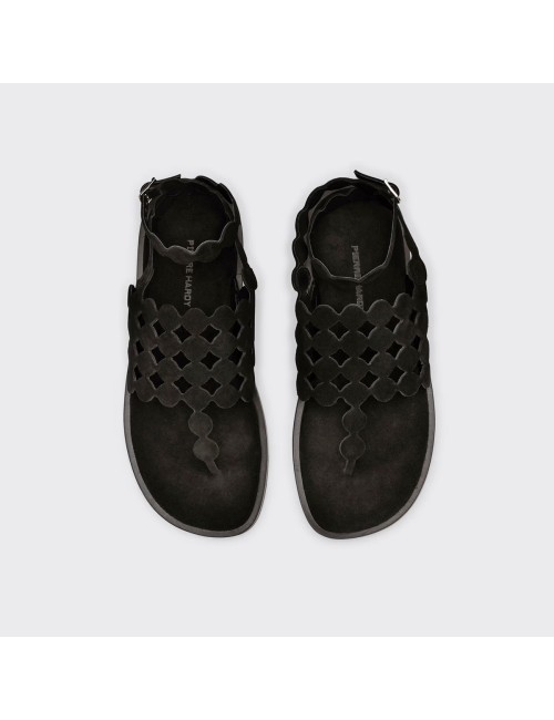 Sandales MINI-BULLES Suede - Noir