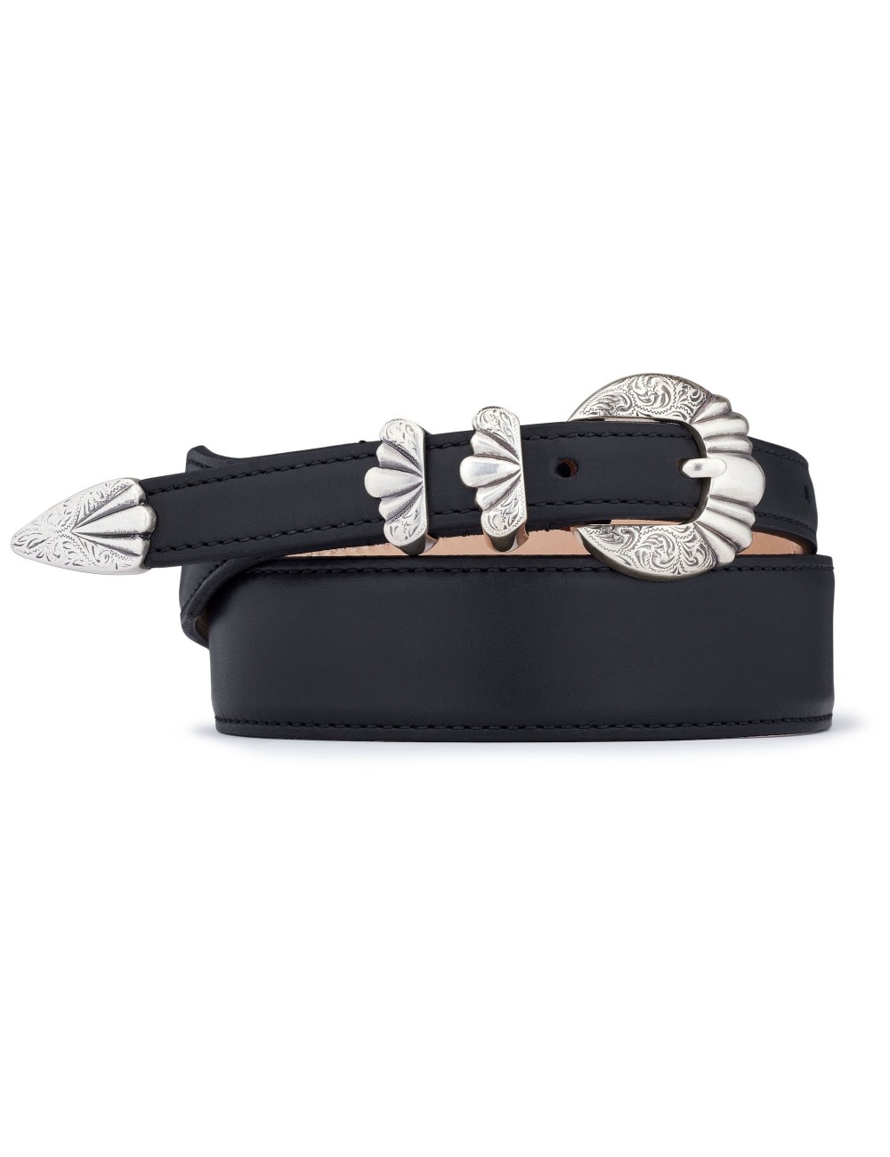 Ceinture VERSAILLES - Cuir de Veau noir