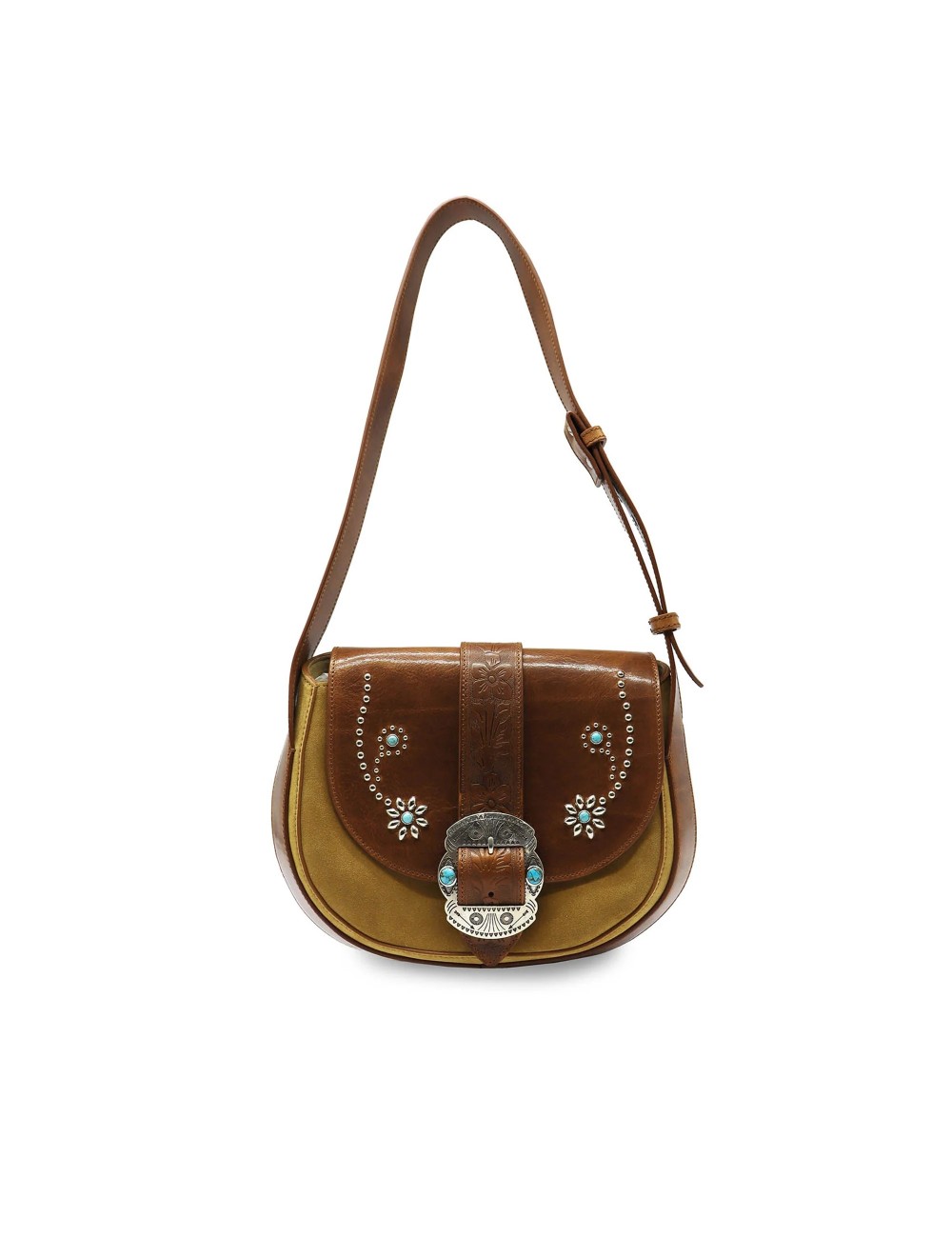 JOAN FLEURS - Suede Camel