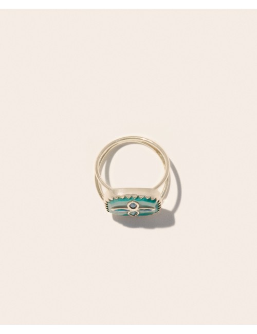 Bague BOWIE 2 - Turquoise, Opale