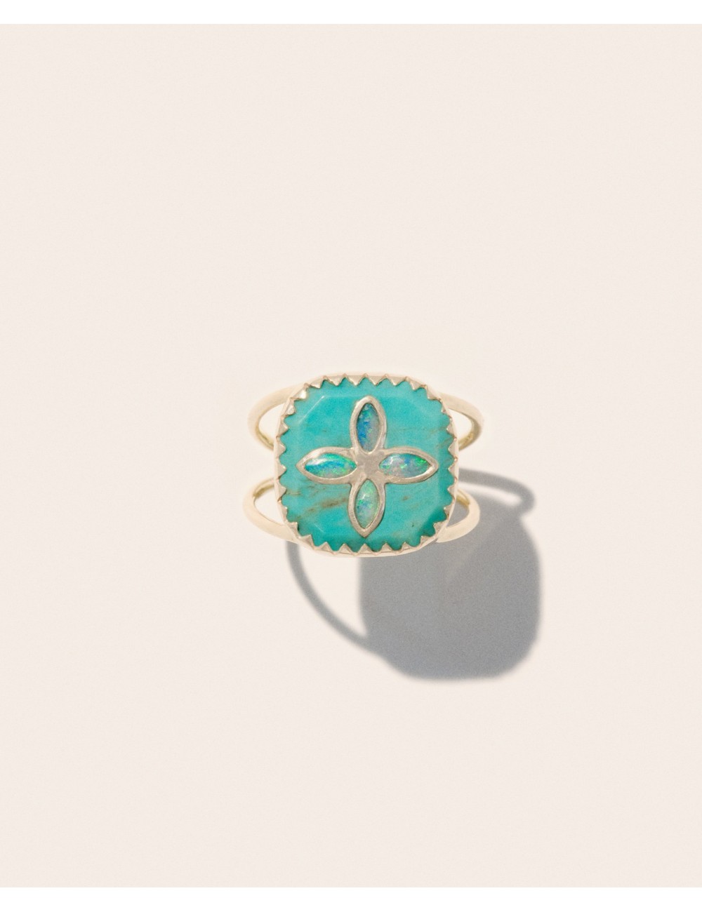 Bague BOWIE 2 - Turquoise, Opale