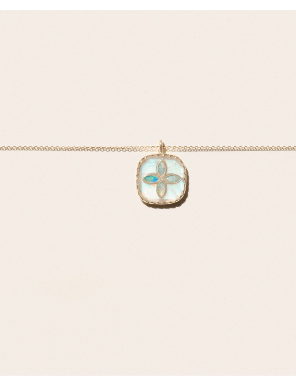 Collier BOWIE - Pierre de Lune, Opale