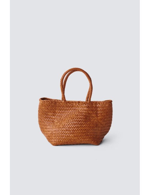Petit panier GRACE - Brun, bordure noire
