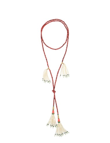 Collier DOUBLE TIE - Rouge