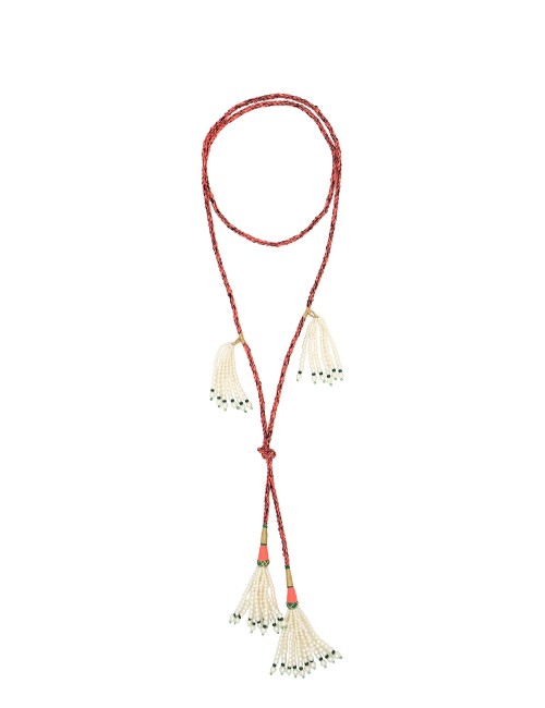 Collier DOUBLE TIE - Rouge