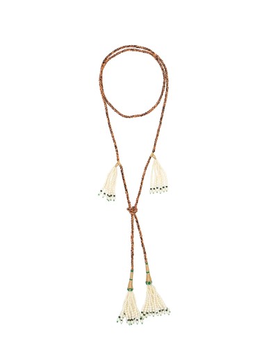 Collier DOUBLE TIE - Orange