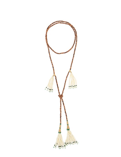 Collier DOUBLE TIE - Orange