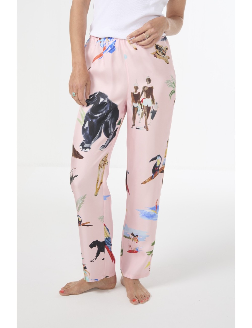 Pantalon JUNGLE SAUVAGE Rose