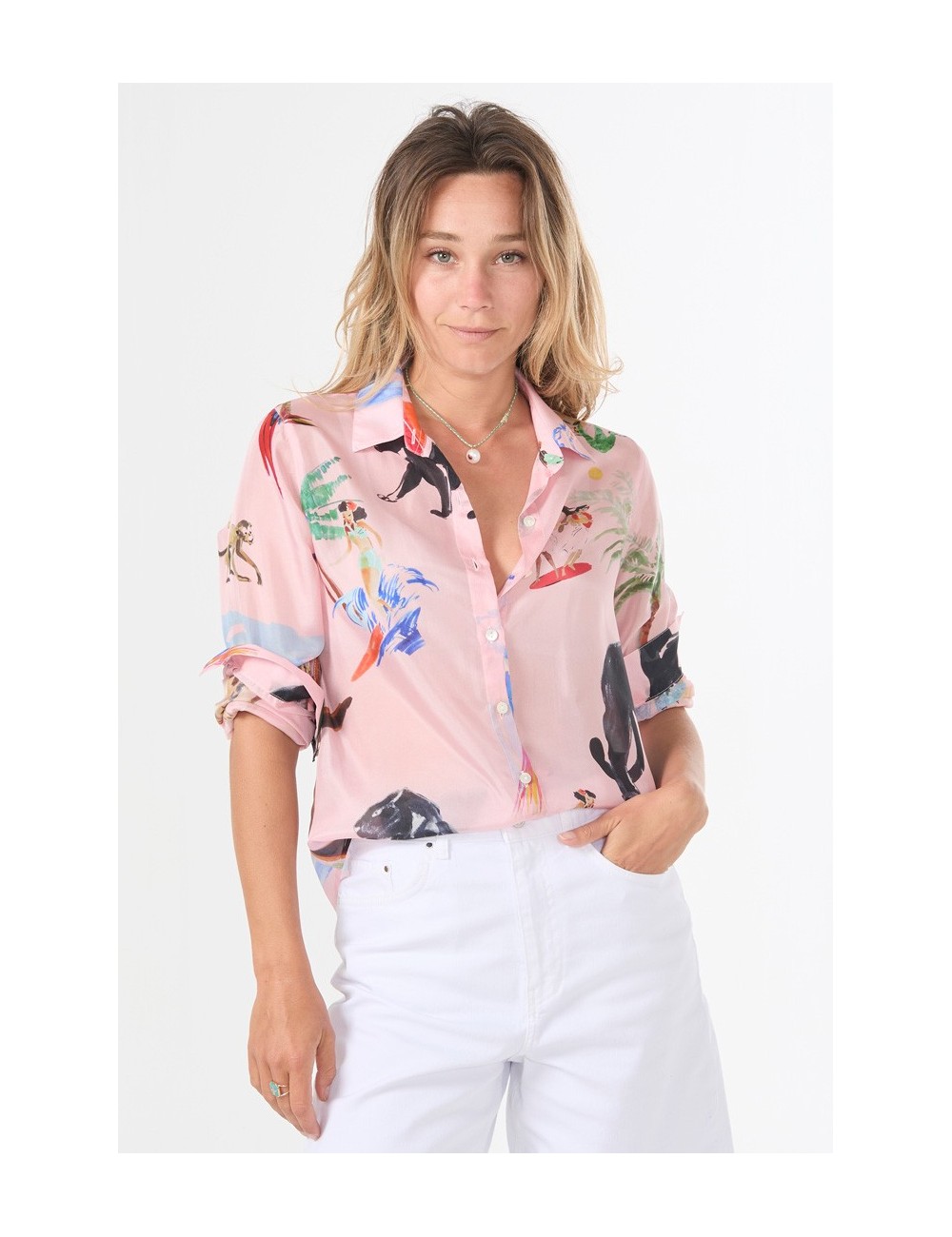 Chemise JUNGLE SAUVAGE Rose