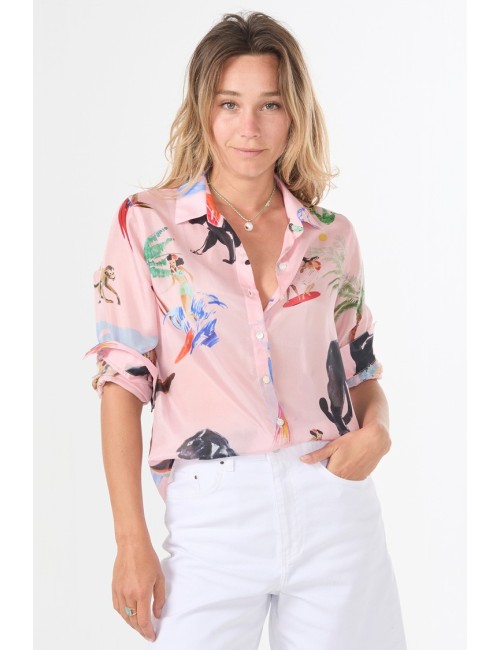 Chemise JUNGLE SAUVAGE Rose