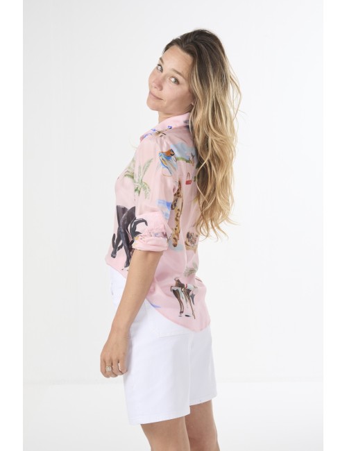 Chemise JUNGLE SAUVAGE Rose