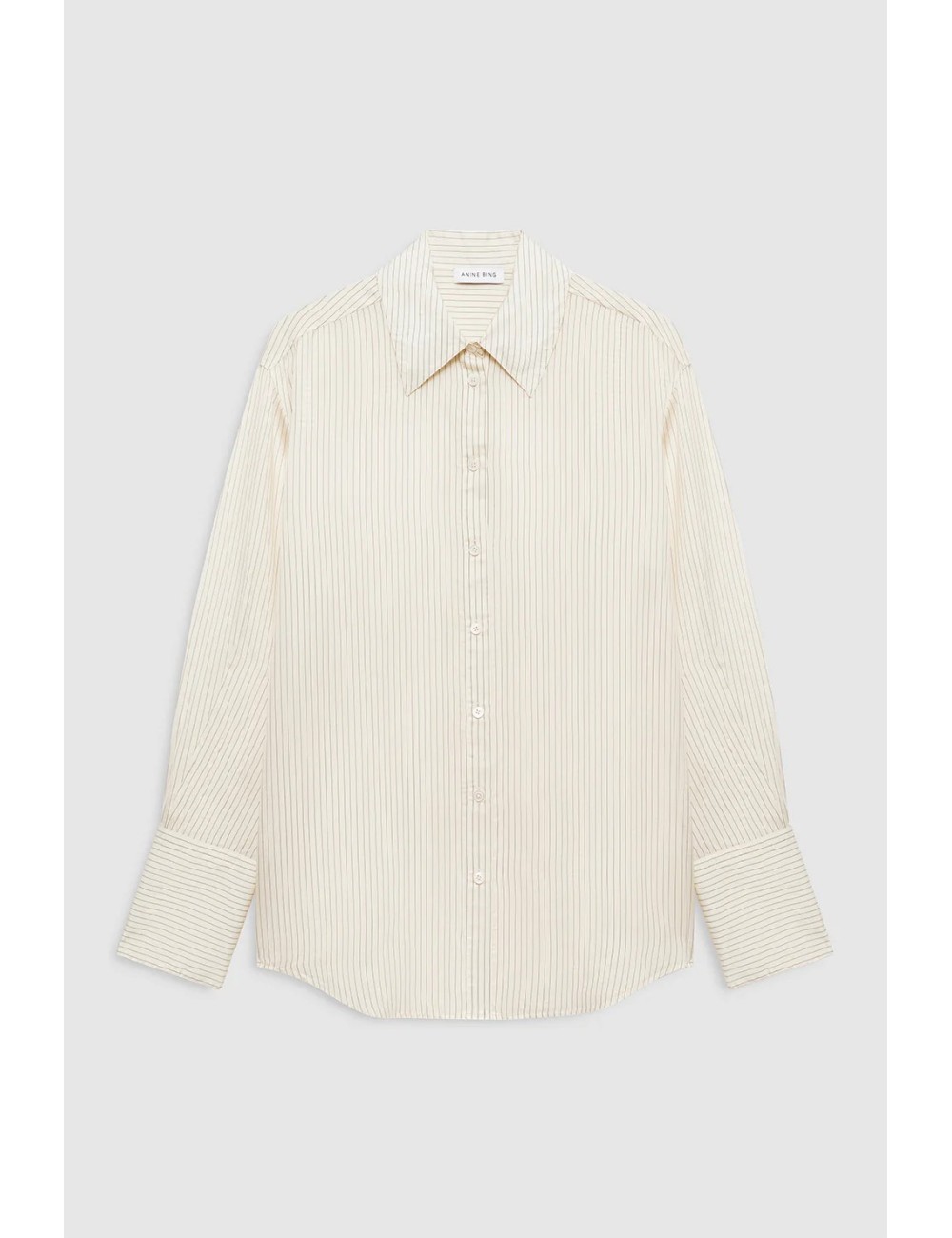 Chemise BRIDGET - Rayures Noir et Ivoire
