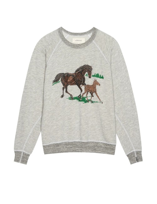 The College Sweatshirt  w/ Running Horses