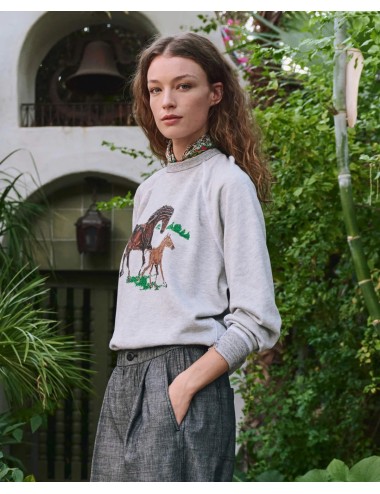 The College Sweatshirt  w/ Running Horses