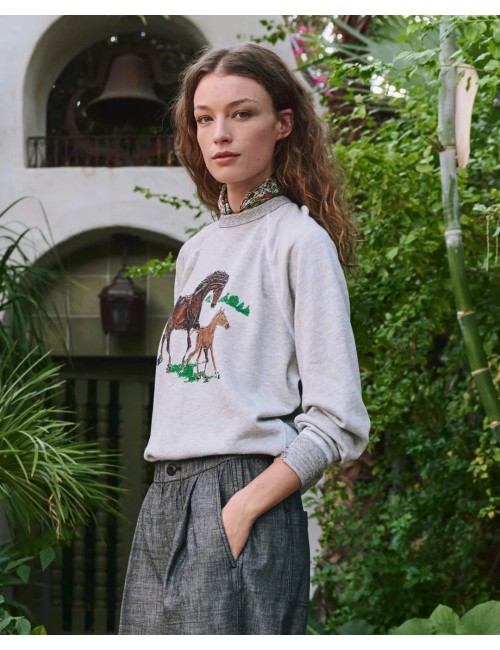 The College Sweatshirt  w/ Running Horses