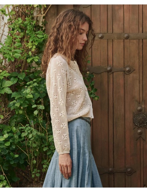 The Crochet Cardigan - Natural