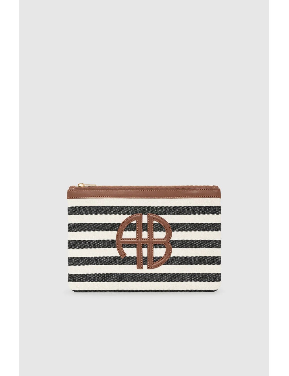 Pochette LILI - Rayé noir & blanc nature