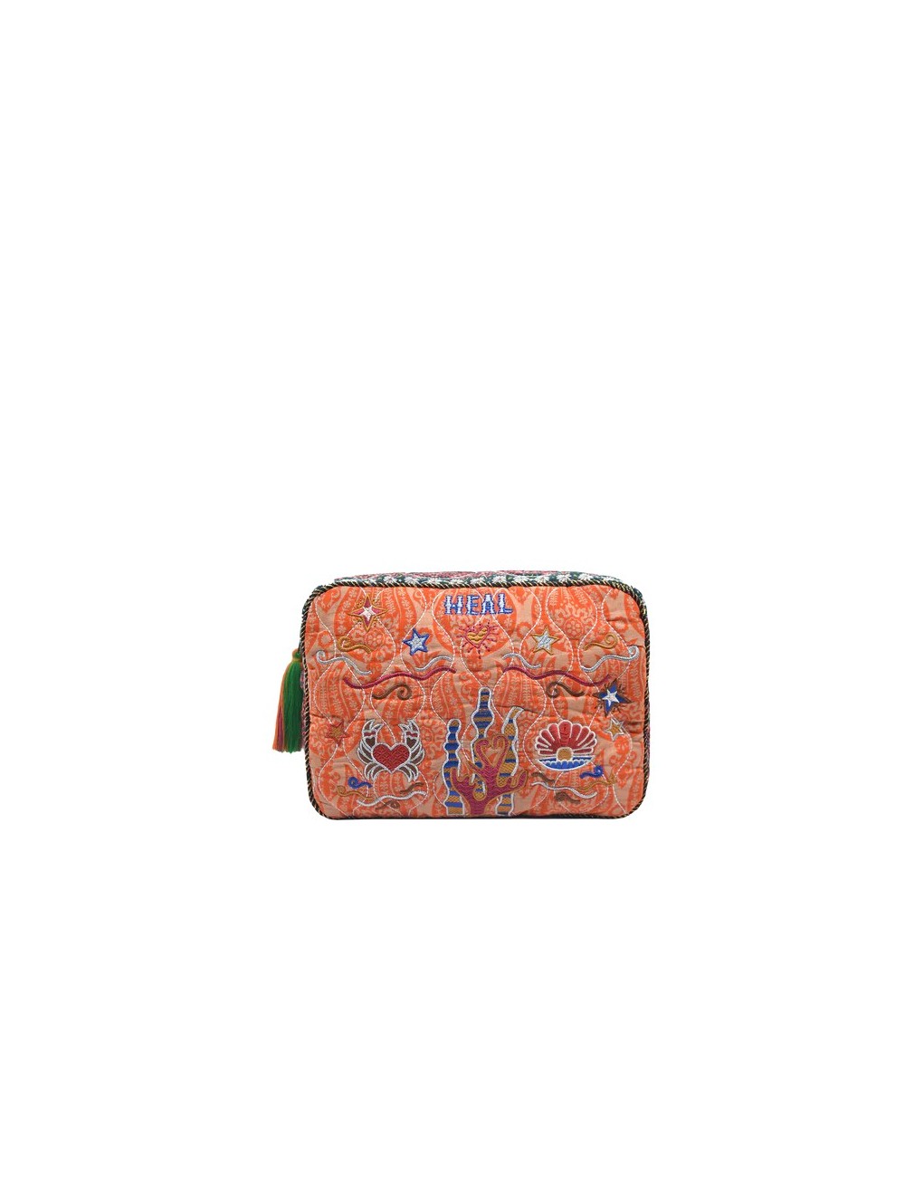 Pochette AURA Big - Peach, Green