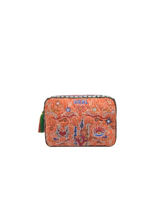 Pochette AURA Big - Peach, Green