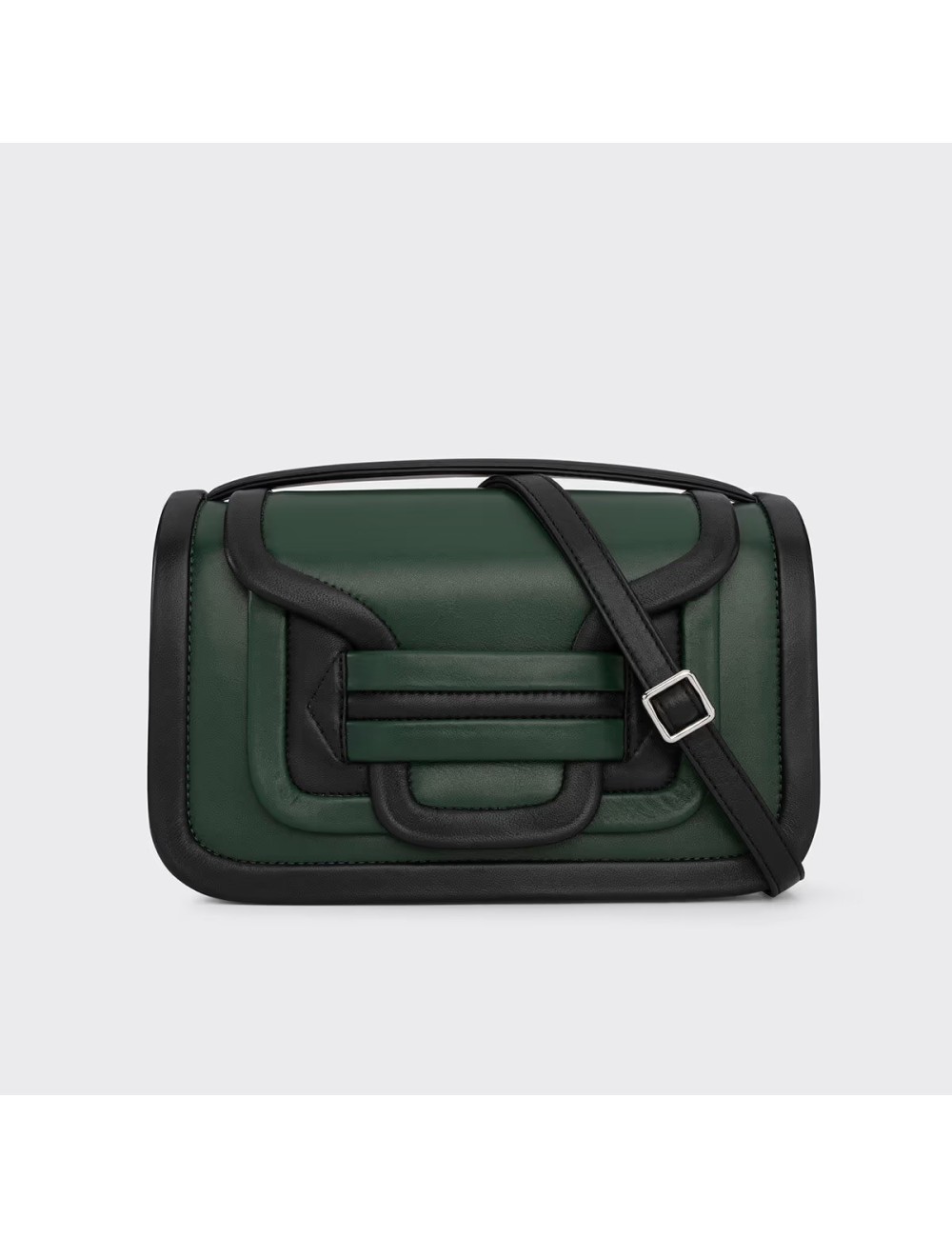 Sac à main Maxi ALPHA - Vert sombre / Noir