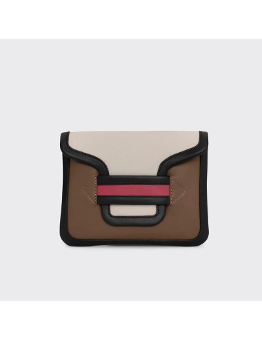 Pochette ALPHA - Camel / Offwhite / Rosewood