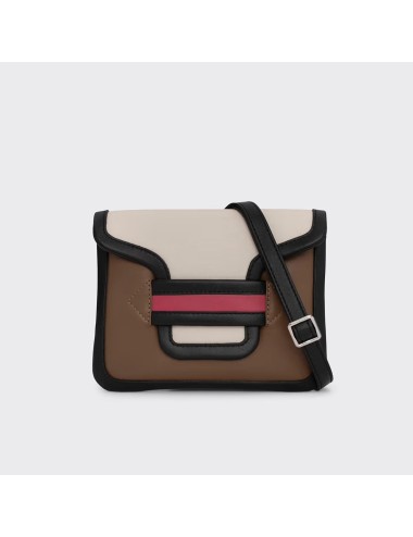 Pochette ALPHA - Camel / Offwhite / Rosewood
