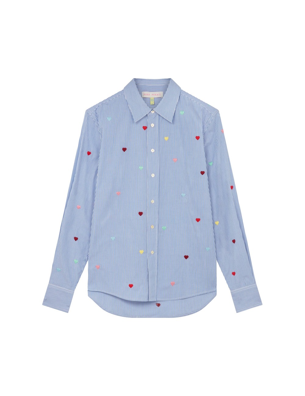 Chemise brodée de cœurs
