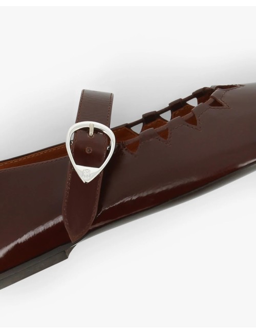 Ballerine GINGER - Chocolat, vernis