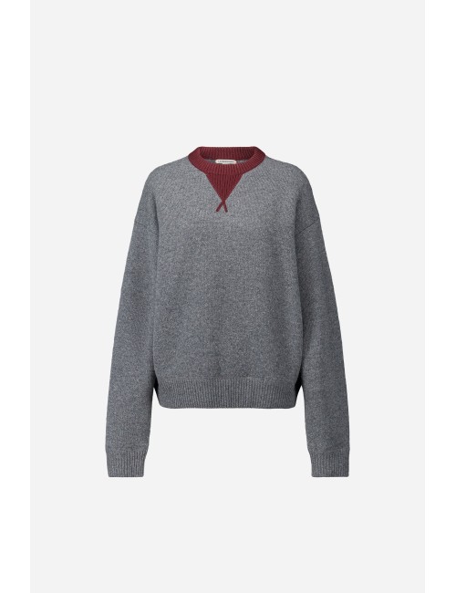 Pull ATTILA - Gris et Bordeaux