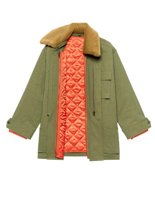 Parka QUILTED LINER - Army / Orange