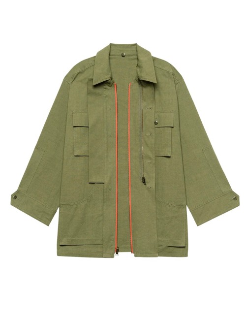 Parka QUILTED LINER - Army / Orange