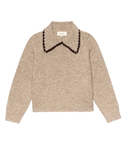 Pullover CROCHET COLLAR - Avoine, Marron
