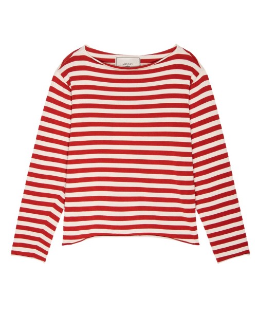 Sweat SAILOR - Rouge, rayé