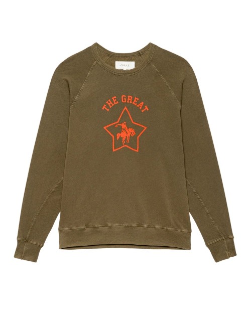 Sweat COLLEGE  - Army sombre, Logo RODEO STAR