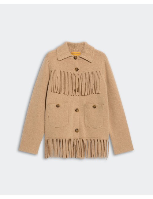Veste à franges WESTERN - Sable