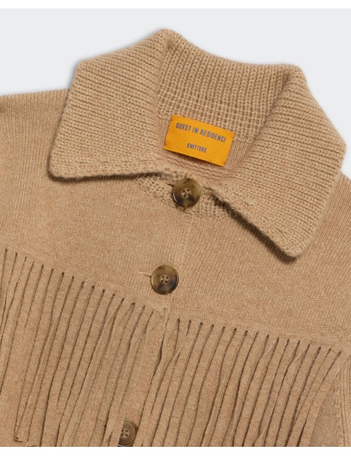 Veste à franges WESTERN - Sable