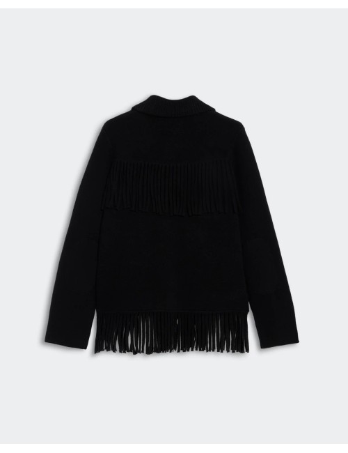 Veste à franges WESTERN - Noir