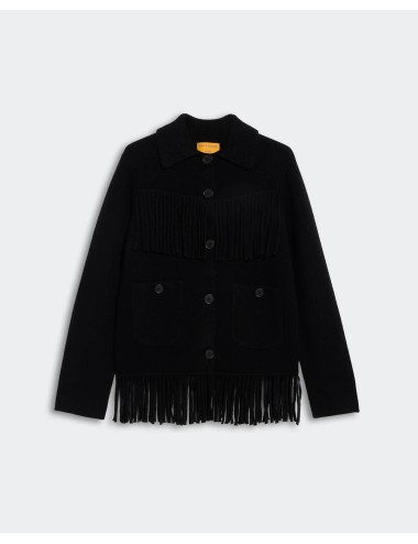 Veste à franges WESTERN - Noir