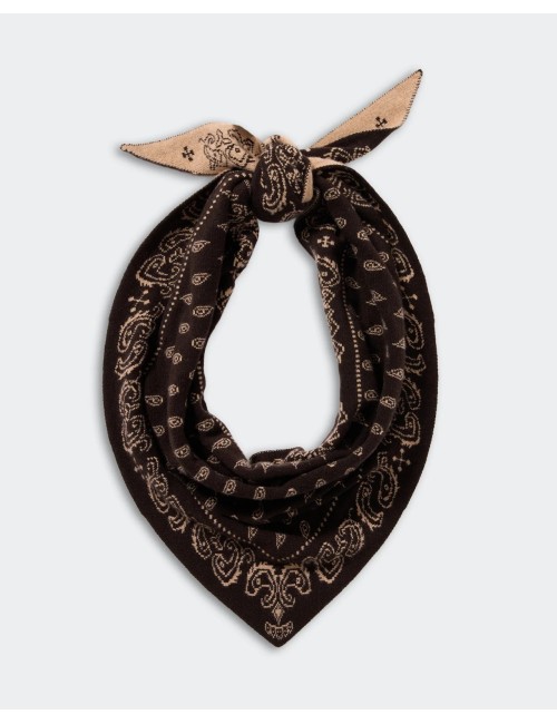 Foulard THE WILD RAG - Chocolat, Sable