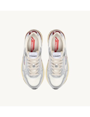 HYPERWAY Low - Argent / Blanc / Bordeaux