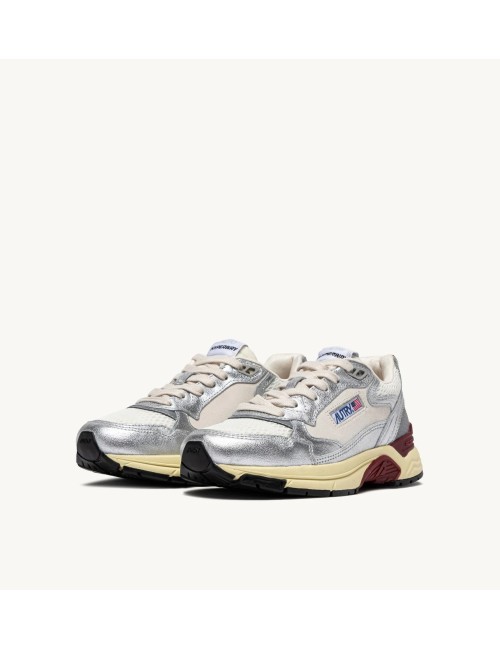 HYPERWAY Low - Argent / Blanc / Bordeaux