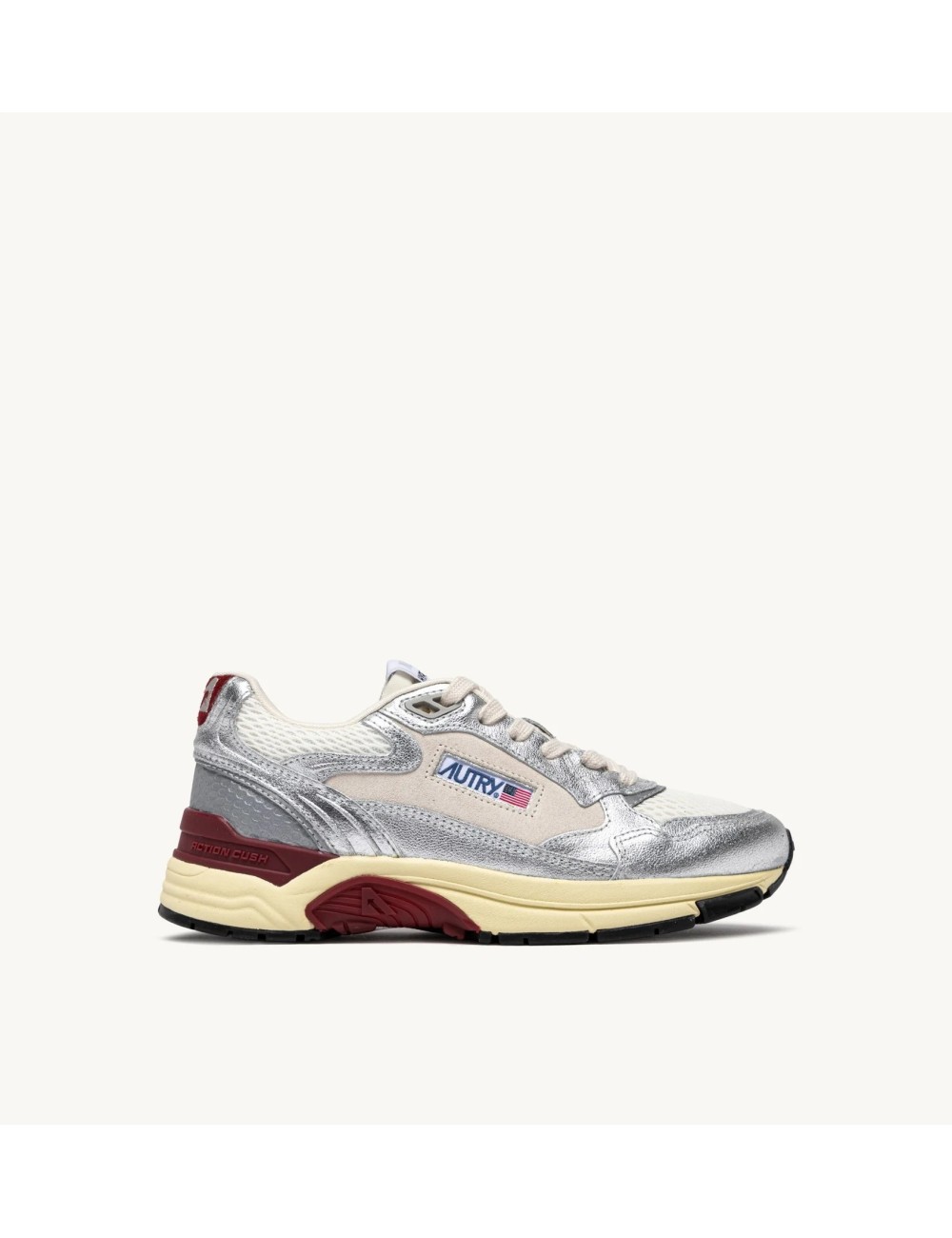 HYPERWAY Low - Argent / Blanc / Bordeaux