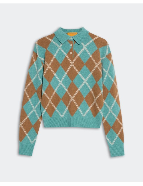 Polo Argyle COLLEGIATE - Glacier