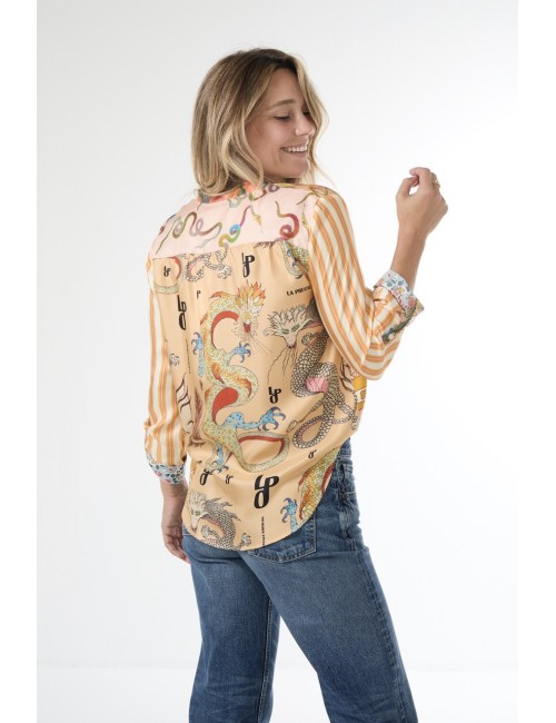 Chemise JEANNE - Mix Tulipe / Earl Grey