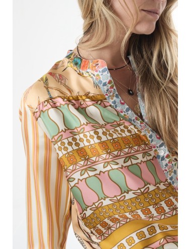 Chemise JEANNE - Mix Tulipe / Earl Grey