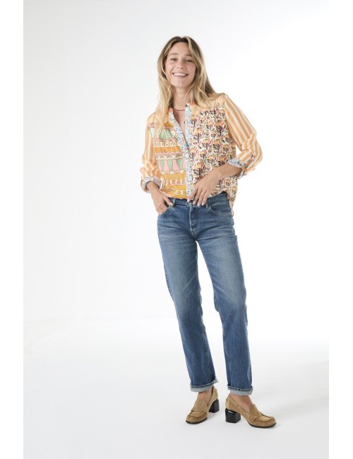 Chemise JEANNE - Mix Tulipe / Earl Grey